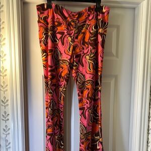 No Boundaries Pink and Orange Wide Leg Pants